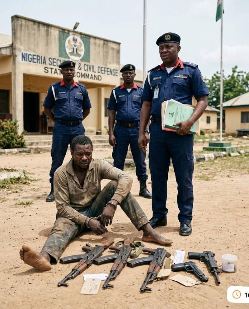 Hukumar Tsaro Ta NSCDC Ta Kama Wani Mutum Da Bindigogi shida a kano  Daga wakilinmu a kano